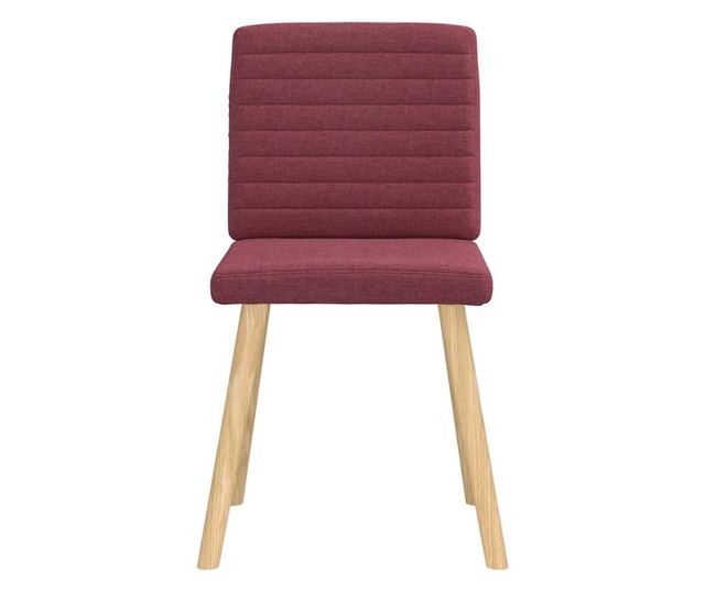 Jedilni stoli, 4 kosi, vinsko rdeča, blago