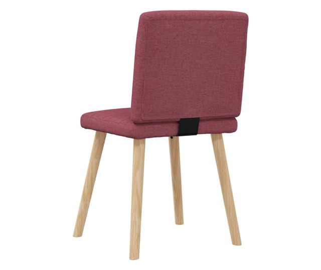 Jedilni stoli, 4 kosi, vinsko rdeča, blago