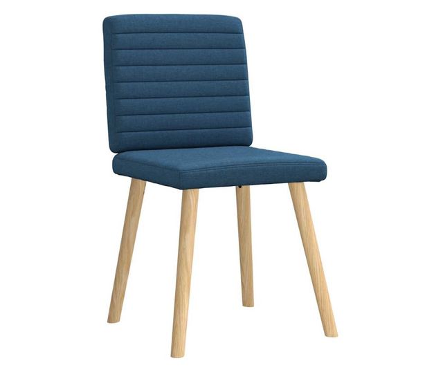 Jedilni stoli, komplet 4, modri, tekstilni material