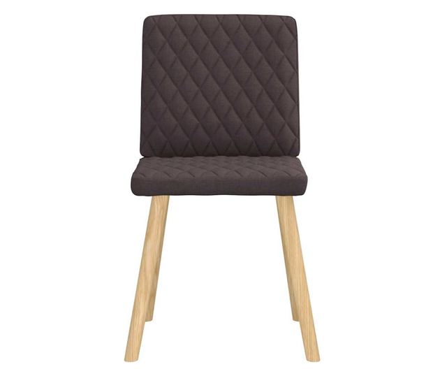 Jedilni stoli, 6 kosov, temno rjava, blago