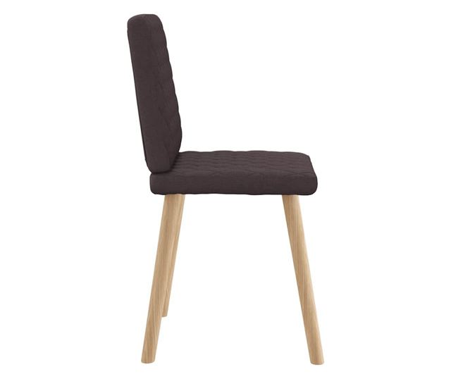 Jedilni stoli, 6 kosov, temno rjava, blago