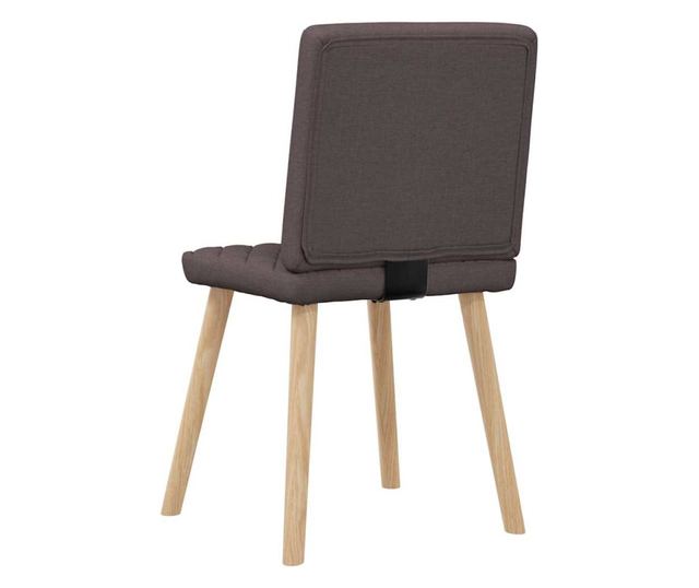 Jedilni stoli, 6 kosov, temno rjava, blago