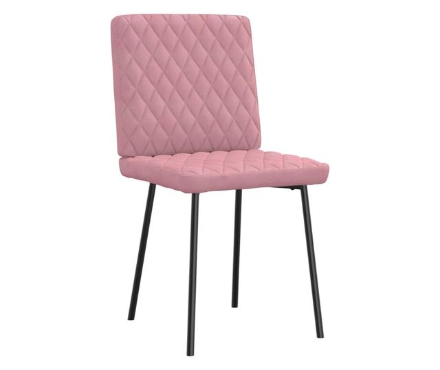 Jedilni stoli, 2 kosa, roza, žamet