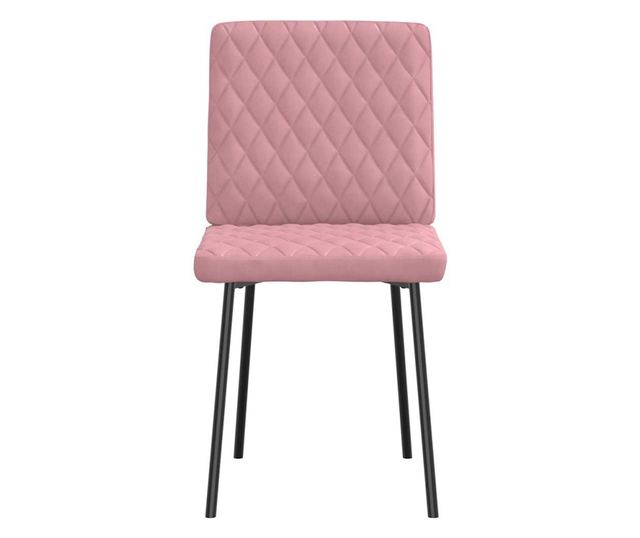 Jedilni stoli, 2 kosa, roza, žamet