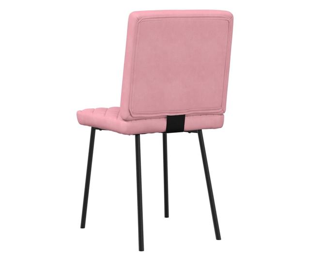 Jedilni stoli, 2 kosa, roza, žamet