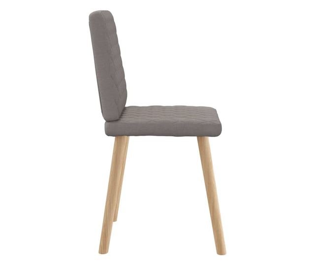 Jedilni stoli, komplet 6, taupe siva, tkanina