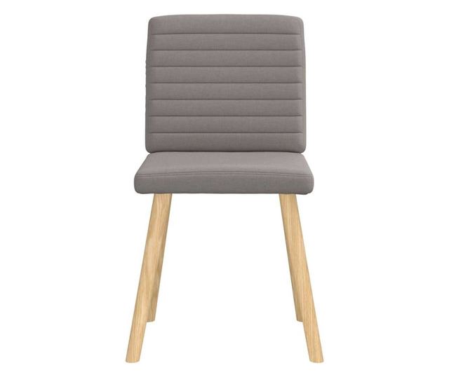 Jedilni stoli, 4 kosi, taupe siva, blago