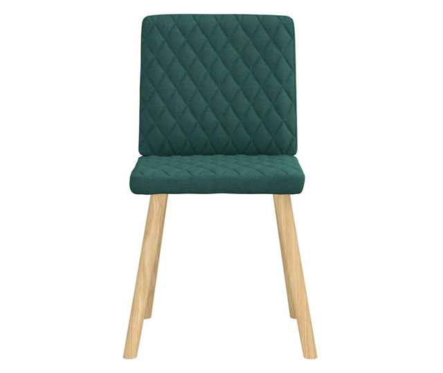 Jedilni stoli, 2 kosa, temno zelena, blago