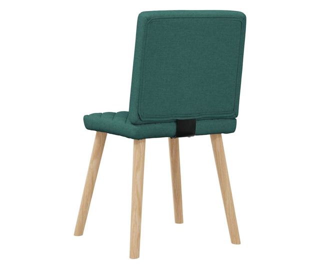 Jedilni stoli, 2 kosa, temno zelena, blago