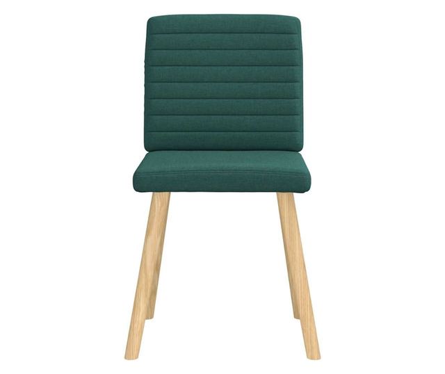 Jedilni stoli, 2 kosa, temno zelena, blago