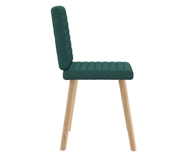 Jedilni stoli, 2 kosa, temno zelena, blago