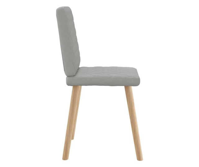 Jedilni stoli 2 kosa sivo blago