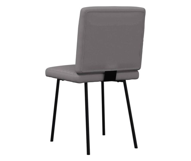 Jedilni stoli, 4 kosi, sivi, umetno usnje