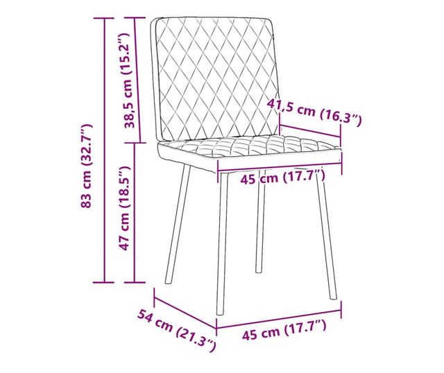 Kuhinjski stoli, 2 kosa, rjavi, žamet