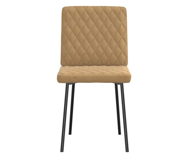 Kuhinjski stoli, 2 kosa, rjavi, žamet