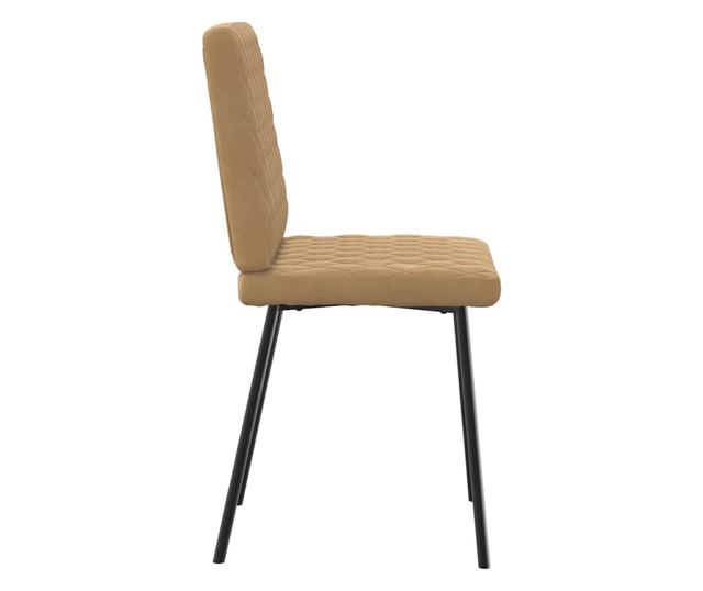 Jedilni stoli, 6 kosov, rjavi, žamet