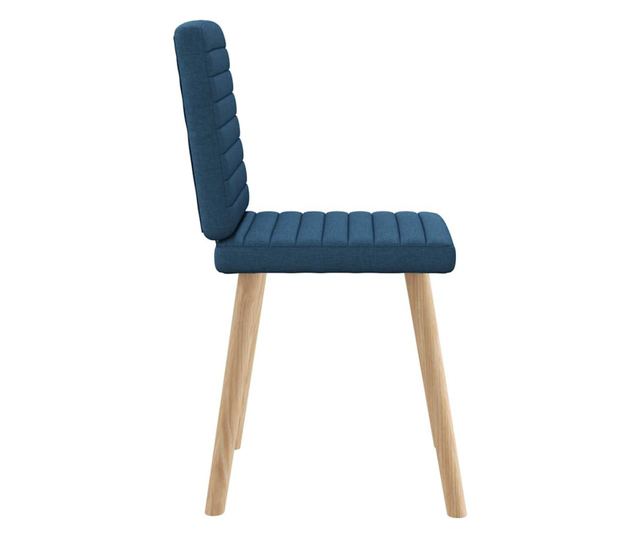 Jedilni stoli, 6 kosov, modri, blago