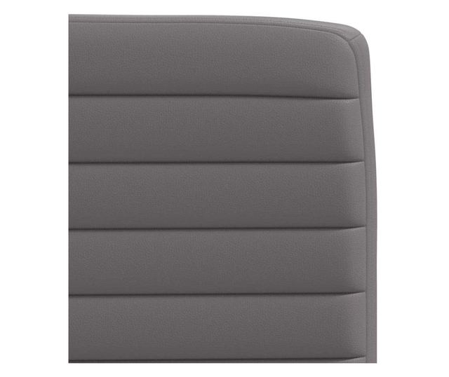 Jedilni stoli, 4 kosi, sivi, umetno usnje