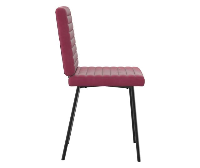 Kuhinjski stoli, 6 kosov, vinsko rdeča, žamet