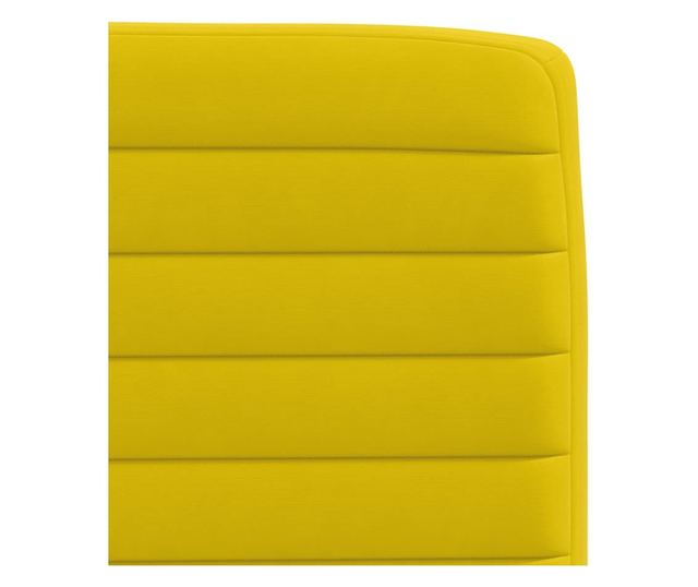 Jedilni stoli, 4 kosi, rumeni, žamet