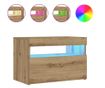 Noćni ormarić s LED svjetlima, Artisan Oak, 60x35x40cm, obrađeno drvo thumbnail 1
