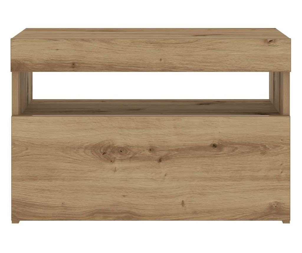 Noćni ormarić s LED svjetlima, Artisan Oak, 60x35x40cm, obrađeno drvo - 7