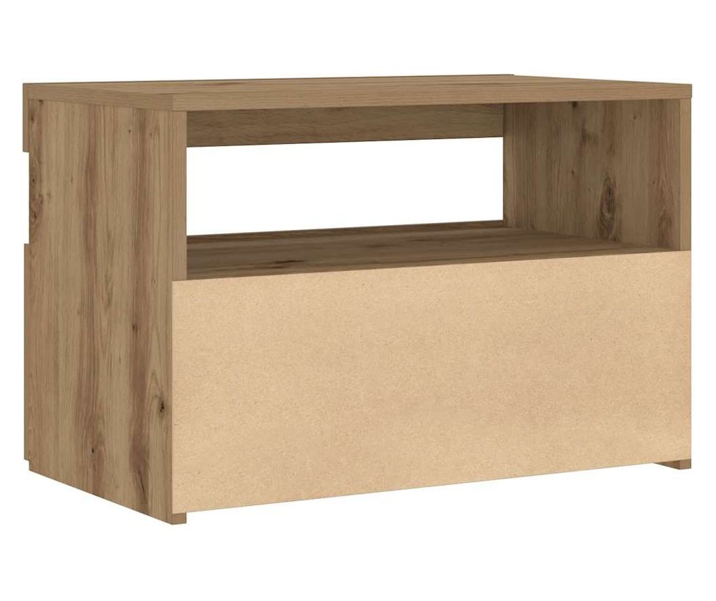 Noćni ormarić s LED svjetlima, Artisan Oak, 60x35x40cm, obrađeno drvo - 8