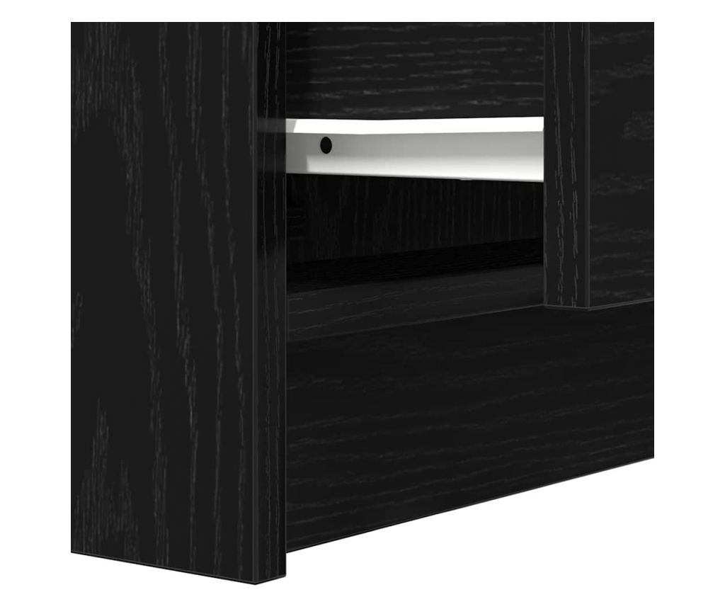Noćni ormarić s 2 ladice crni 38x34x80 cm - 15