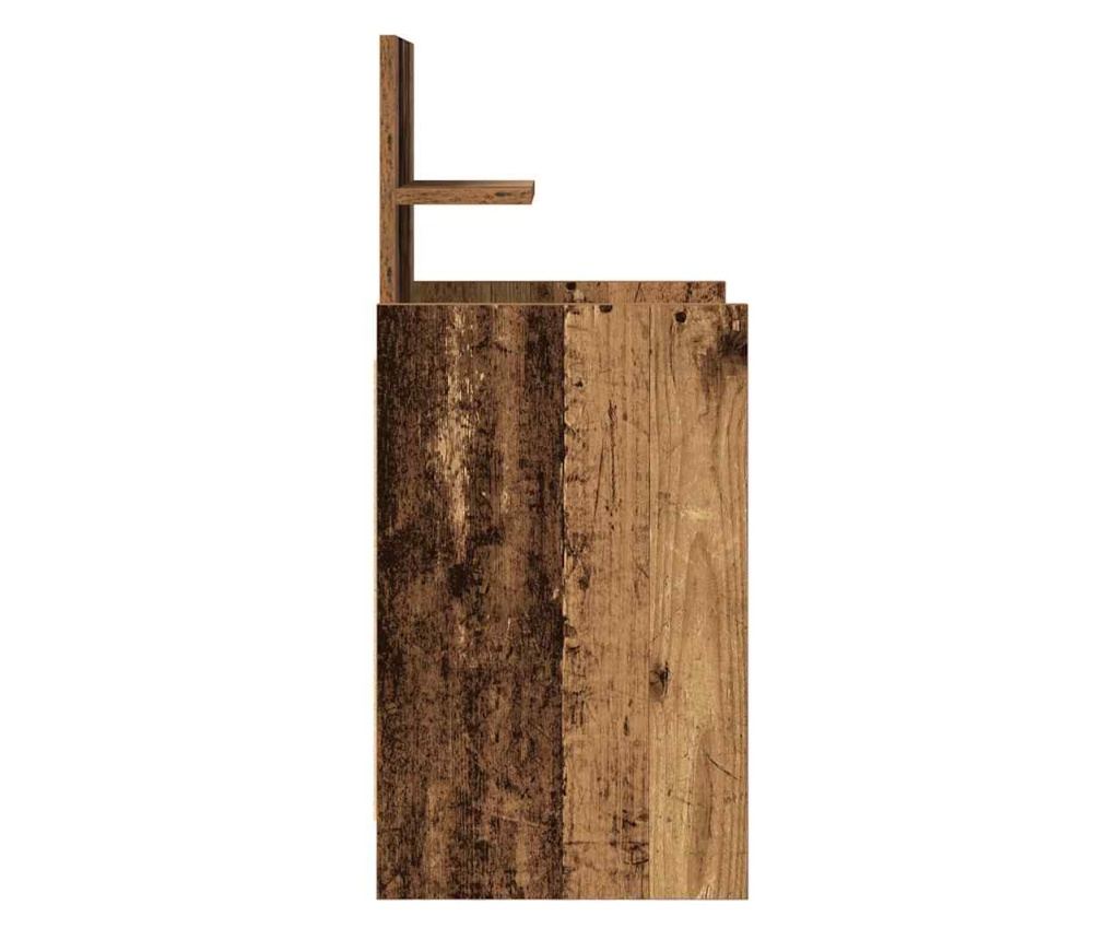 Noćni ormarić s 2 ladice od starog drva 38x34x80 cm - 7
