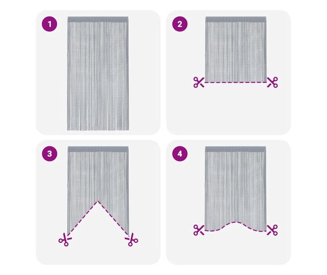 Perdele sir 2 buc Antracit 140x250 cm