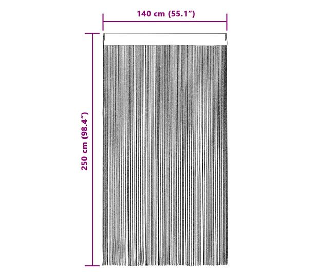 Perdele sir 2 buc Violet 140x250 cm