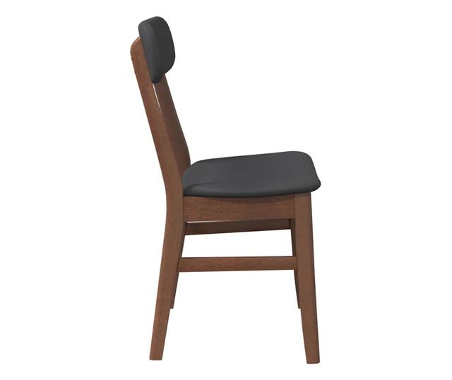 Jedilni stoli z blazinami 2 kosa masiven kavčukovec rjave barve