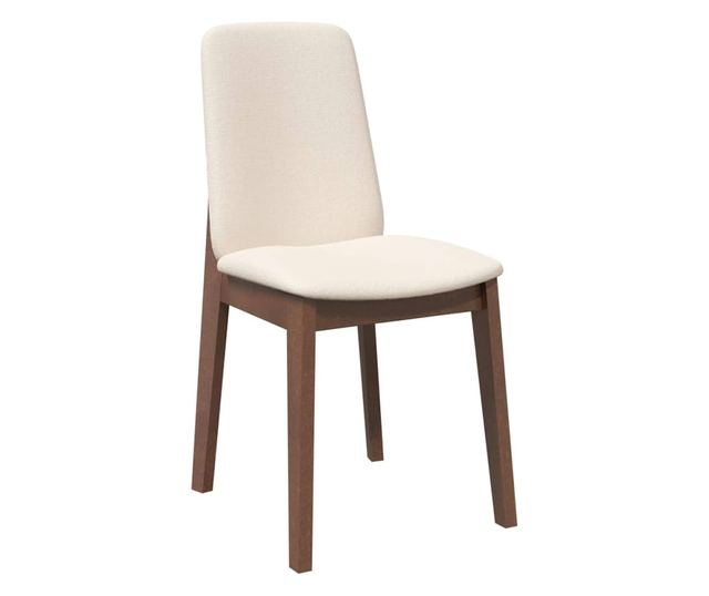 Jedilni stoli z blazinami, 2 kosa, masiven les kavčukovca, rjava