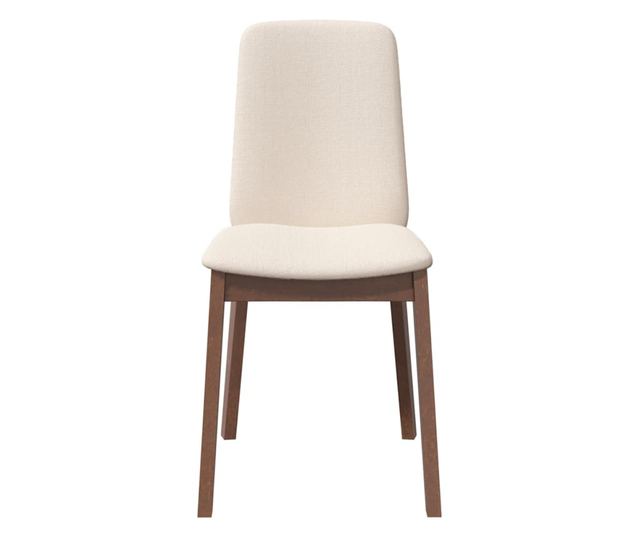 Jedilni stoli z blazinami, 2 kosa, masiven les kavčukovca, rjava