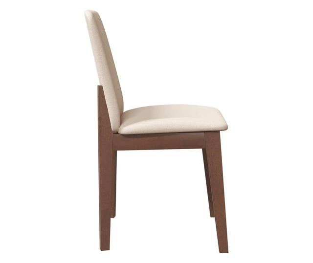 Jedilni stoli z blazinami, 2 kosa, masiven les kavčukovca, rjava