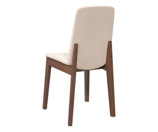 Jedilni stoli z blazinami, 2 kosa, masiven les kavčukovca, rjava