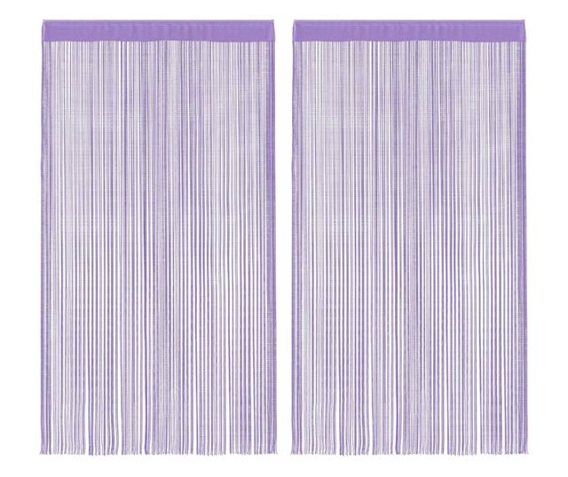 Perdele sir 2 buc Violet 140x250 cm