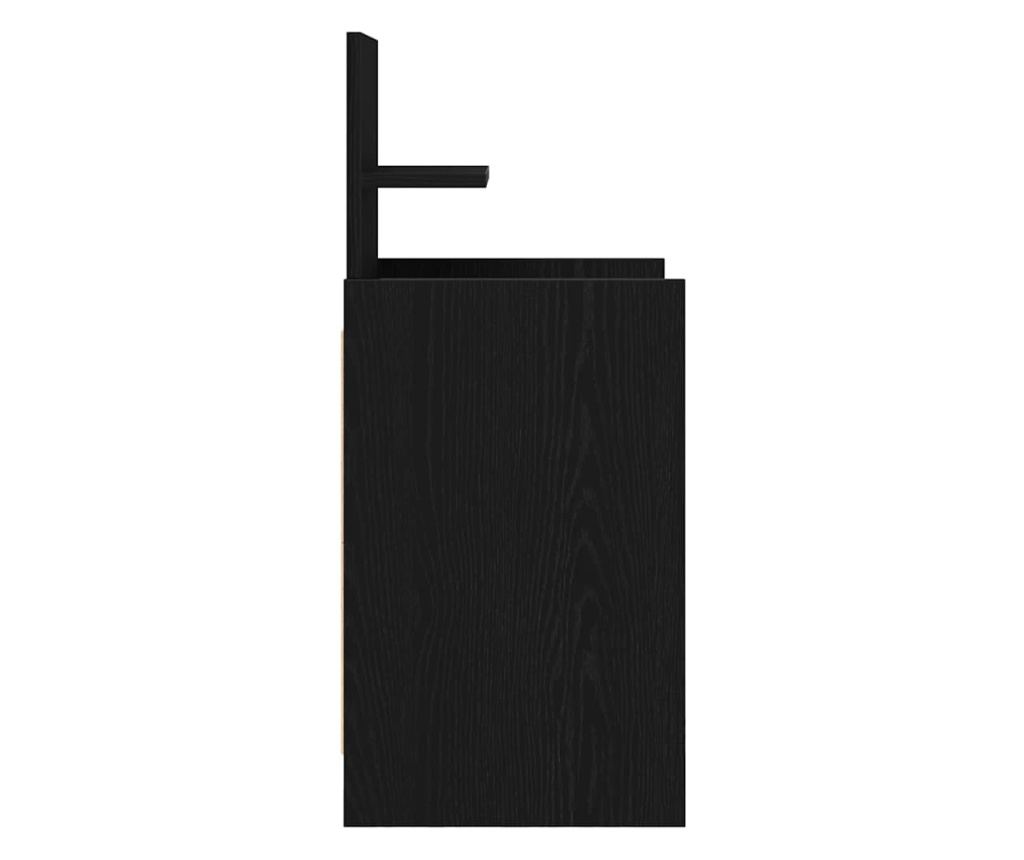 Noćni ormarić s 2 ladice crni 38x34x80 cm - 11