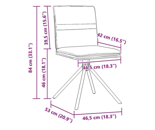 Scaun de sufragerie din piele sintetica gri inchis