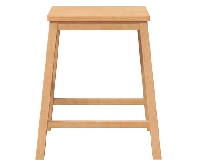 Komplet 2 barskih stolov iz masivnega kavčukovega lesa