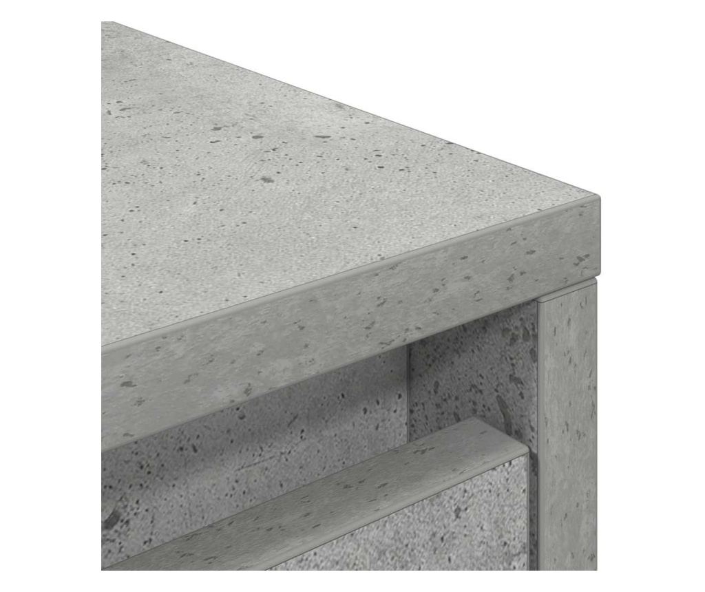 Висок шкаф, бетонно сив, 29,5x34x119,5 см инженерно дърво - 10