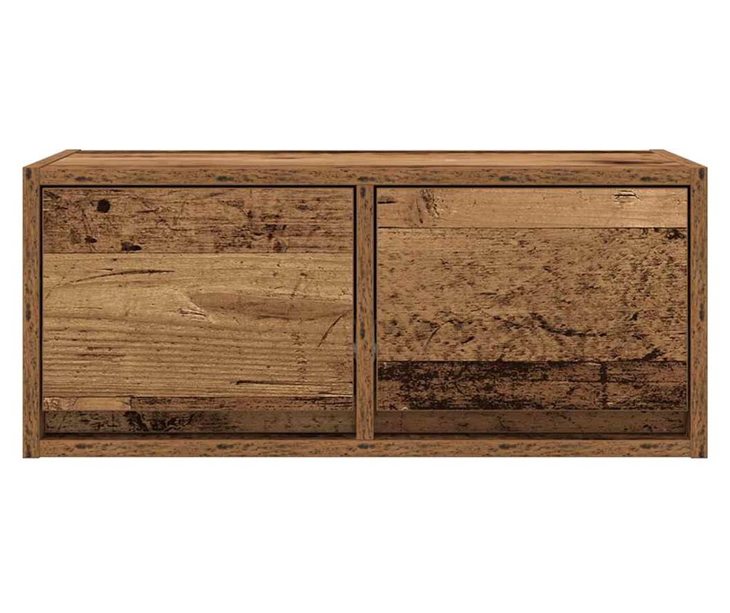 ТВ шкафове 2 бр Старо дърво 60x31x25,5 см инженерно дърво - 7