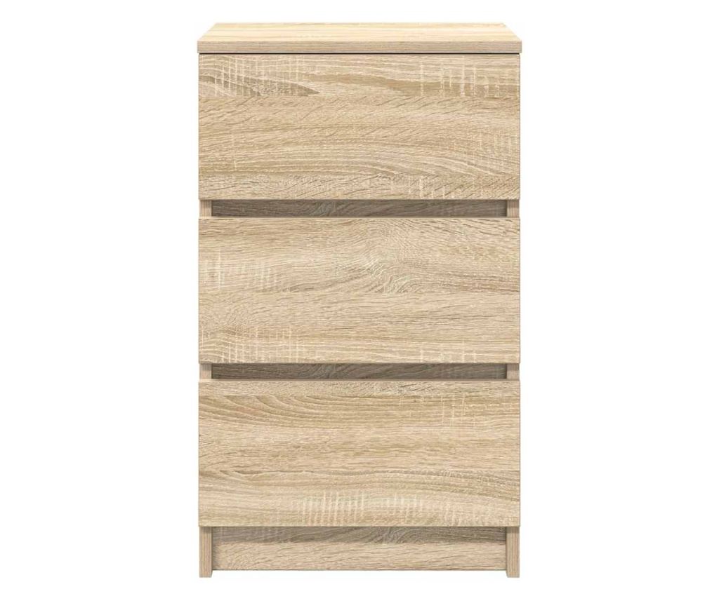Noćni ormarić s 3 ladice Sonoma hrast 39x35x65 cm - 6