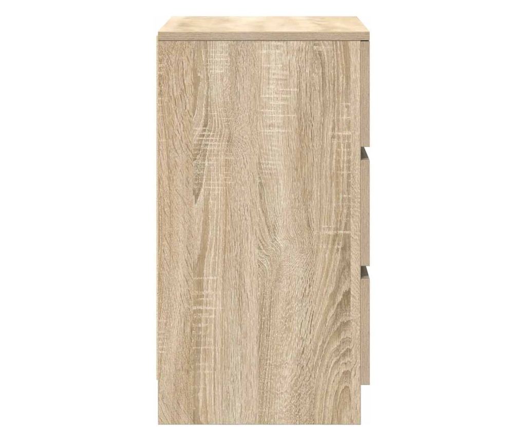 Noćni ormarić s 3 ladice Sonoma hrast 39x35x65 cm - 7