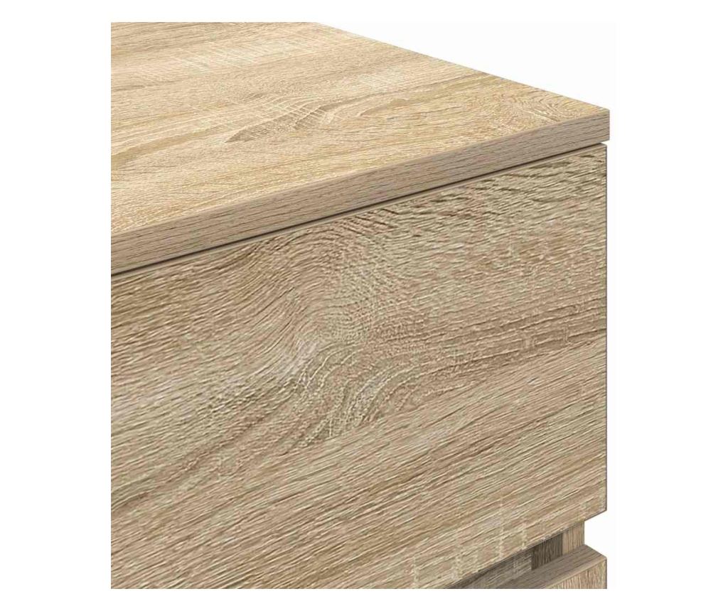 Noćni ormarić s 3 ladice Sonoma hrast 39x35x65 cm - 8
