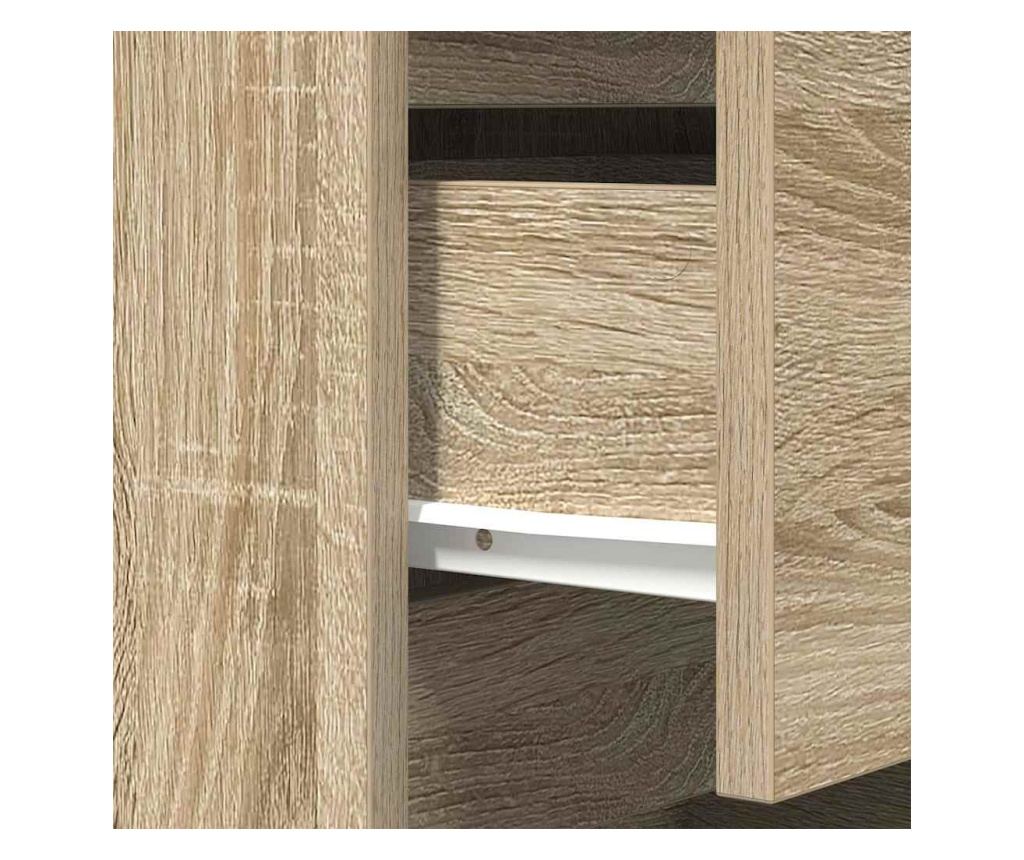 Noćni ormarić s 3 ladice Sonoma hrast 39x35x65 cm - 9