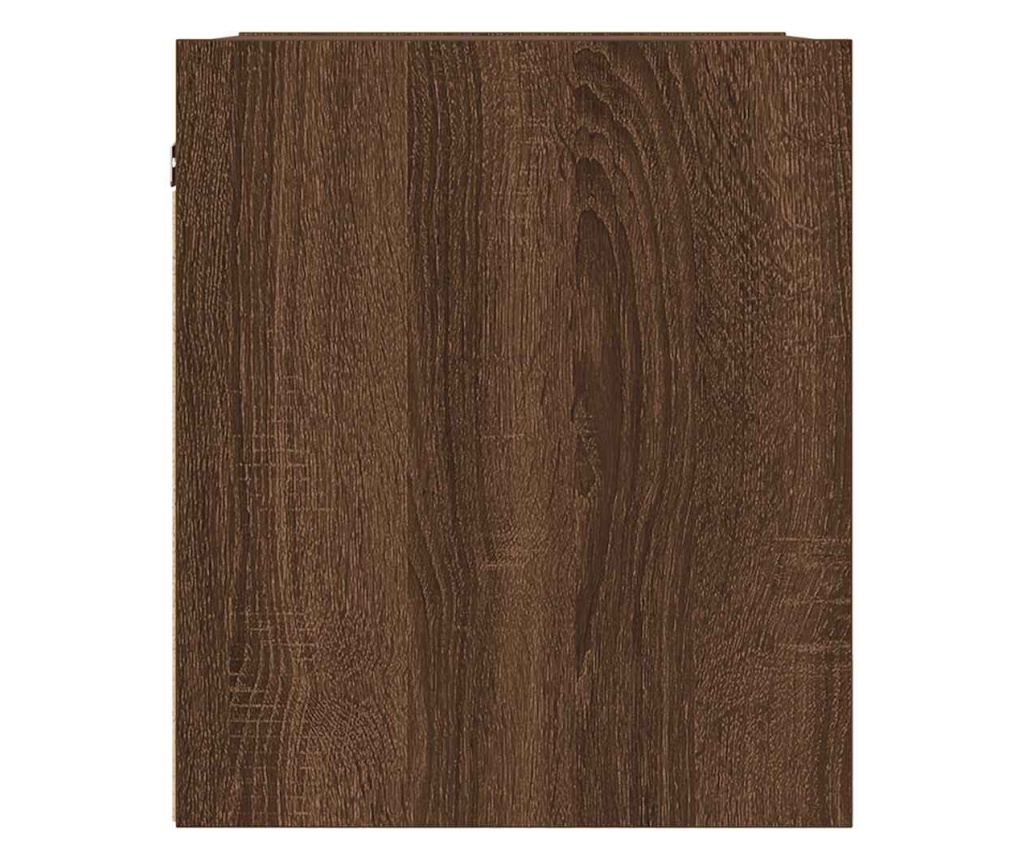 Noćni ormarić za zid, smeđi hrast, 38x34x40 cm - 7