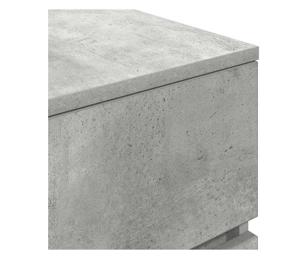 Noćni ormarić s 3 ladice betonsko sivi 39x35x65 cm - 8