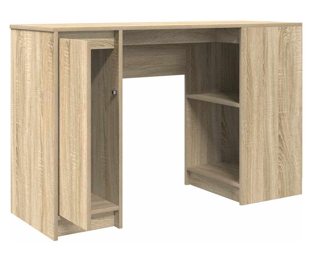 Бюро, дъб сонома, 120x42x76 см, инженерно дърво - 5