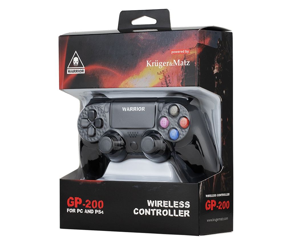Безжичен геймпад за PS4/PC Kruger&matz Dualshock с вибрационна светлина - 6